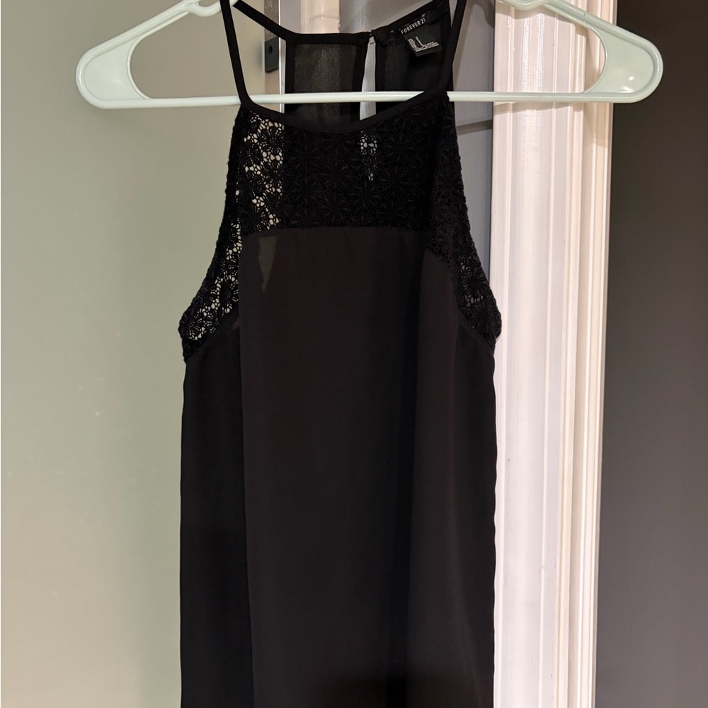 Forever 21 Black Lace Sleeveless Top